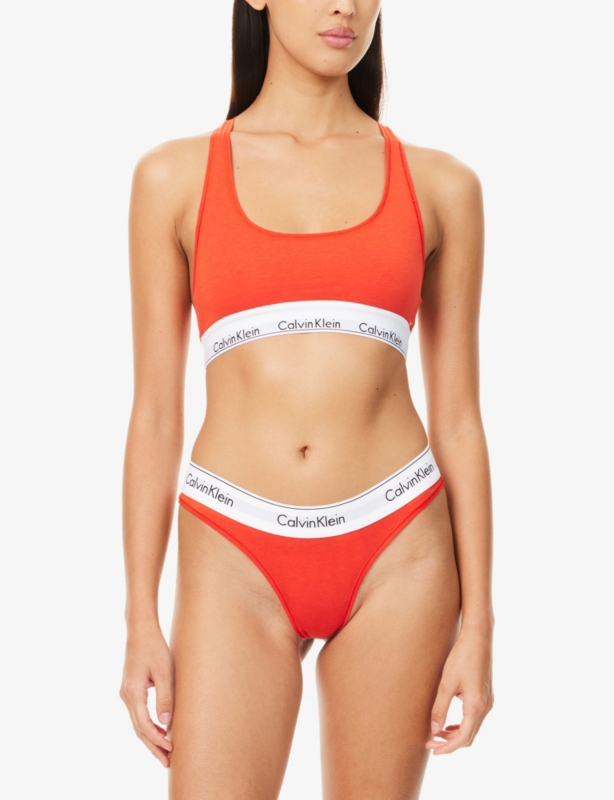 Icon Modal Scoop-Neck Cotton-Jersey Bralette