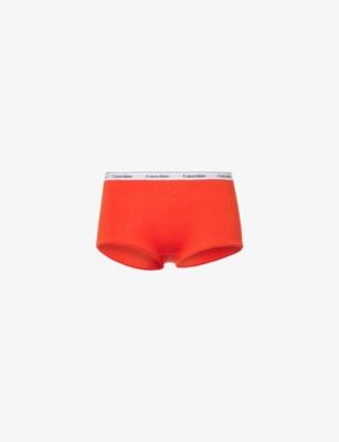 CALVIN KLEIN: Icon Logo Boyshort Cotton-Jersey Briefs