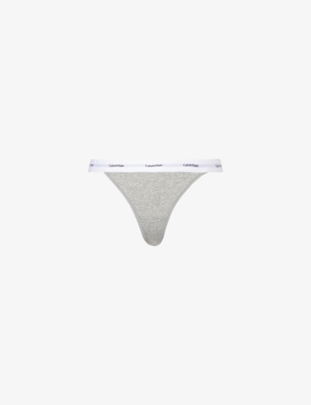 Ribbed High-Rise Cotton-Jersey Thong