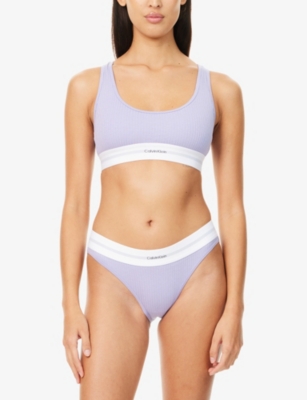 Bikini Modal Ribbed Cotton-Blend Briefs