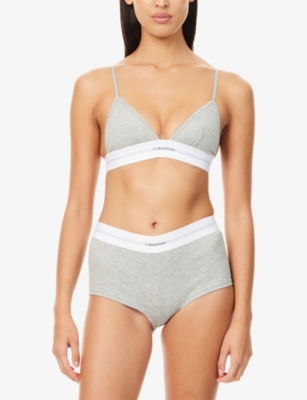 CALVIN KLEIN: Boyshort Modal Ribbed Cotton-Blend Briefs