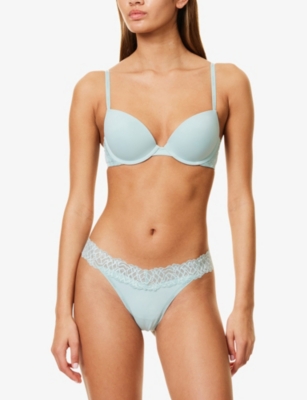 CALVIN KLEIN WOMENS CALVIN KLEIN PUSH-UP LACE STRETCH-WOVEN BRA 