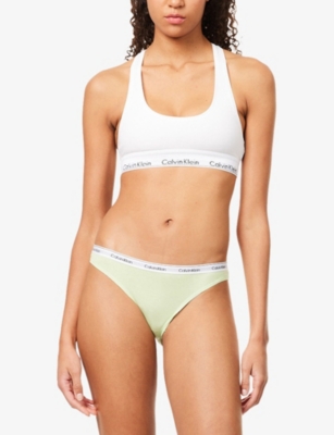 Calvin Klein Womens  Icon Logo Bikini Pack Of Three Cotton-jersey Briefs