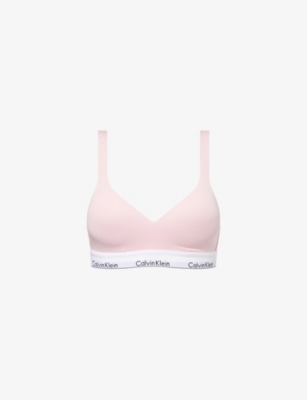 CALVIN KLEIN: Icon Padded Stretch-Cotton Blend Bra