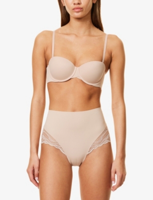 Shop Calvin Klein Womens  Sensual High-rise Stretch-woven Briefs In Cedar