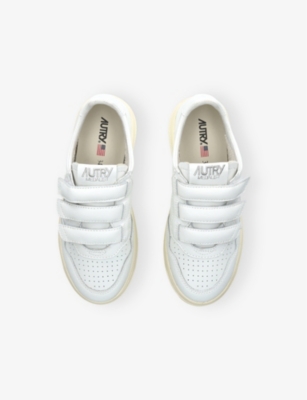AUTRY: Kids' Kidstripes Leather Low-Top Trainers