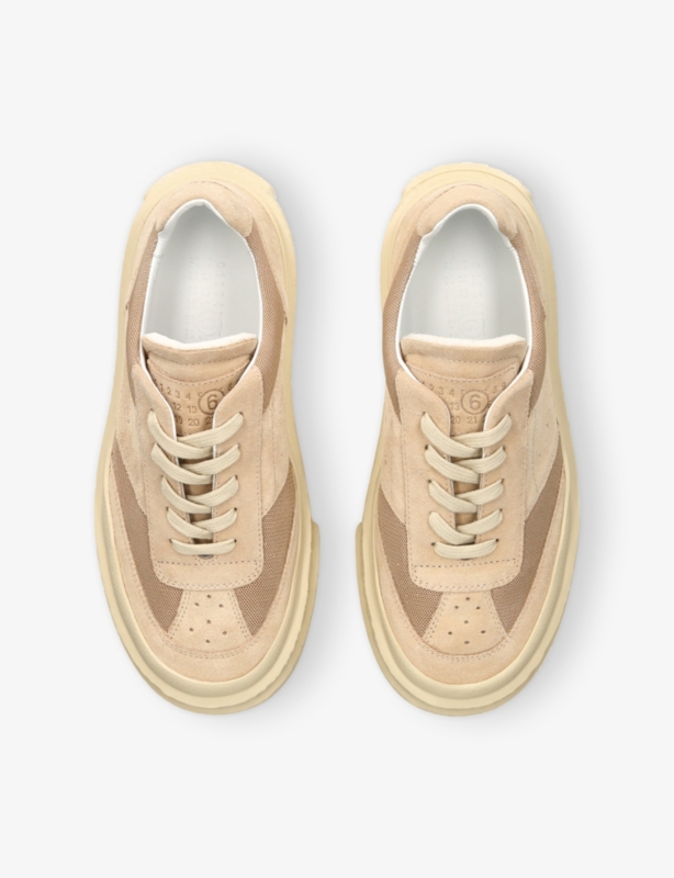 Logo-Embossed Leather Low-Top Trainers
