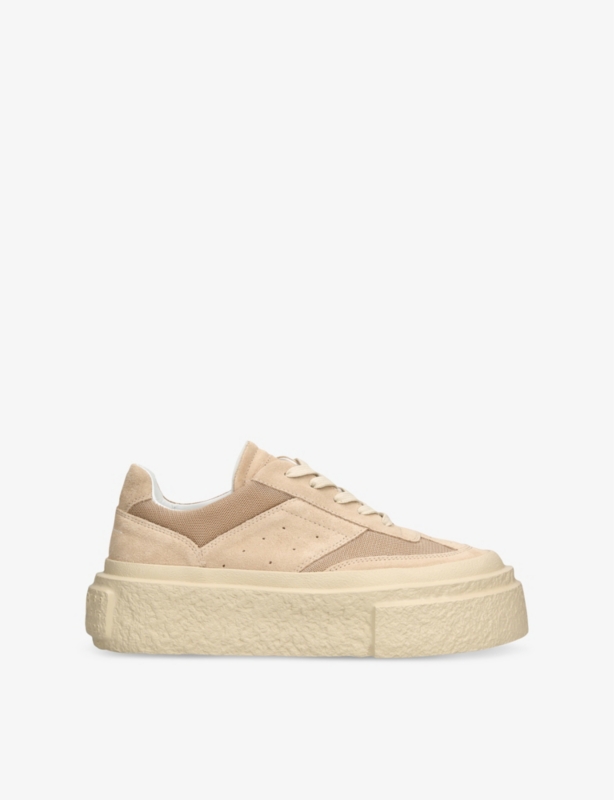 Logo-Embossed Leather Low-Top Trainers