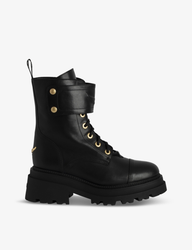 Joe chunky-sole leather ankle boots