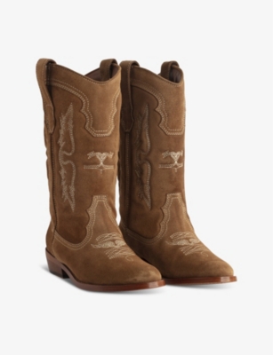 Zadig & Voltaire Western Boots In Cognac