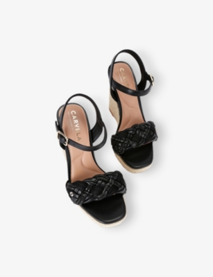 CARVELA: Maiella Faux-Leather Heeled Wedges