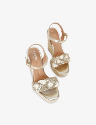 CARVELA: Maiella Faux-Leather Heeled Wedges