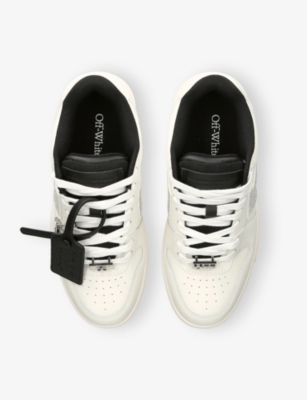 OFF-WHITE C/O VIRGIL ABLOH: Out Of Office Crystal-Embellished Leather Low-Top Trainers