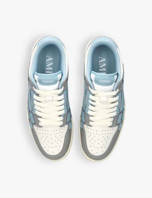 Varsity Skel panelled leather low-top trainers