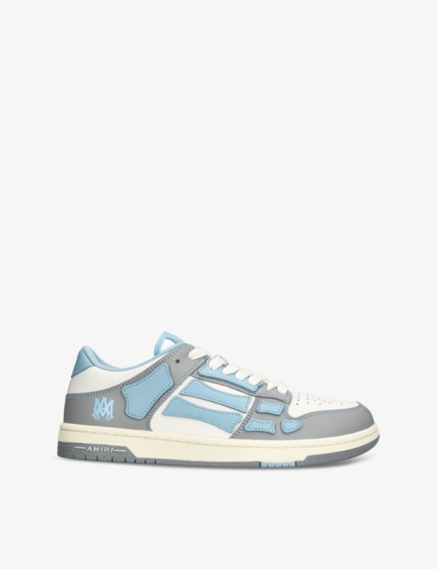 Varsity Skel panelled leather low-top trainers