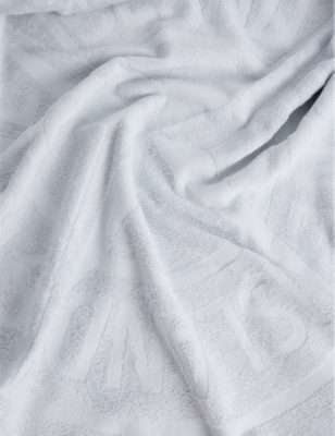 STONE ISLAND: Brand-Print Cotton Beach Towel