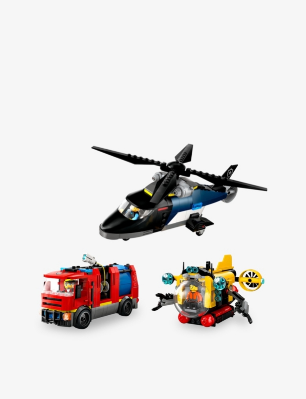 LEGO® City 60462 Helicopter, Fire Truck & Submarine Remix Set