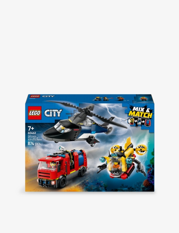 LEGO® City 60462 Helicopter, Fire Truck & Submarine Remix Set