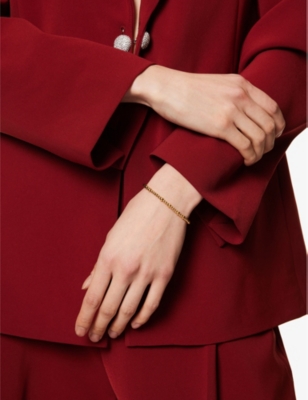 ANNI LU: Slim Goldie 18ct yellow gold-plated brass bracelet