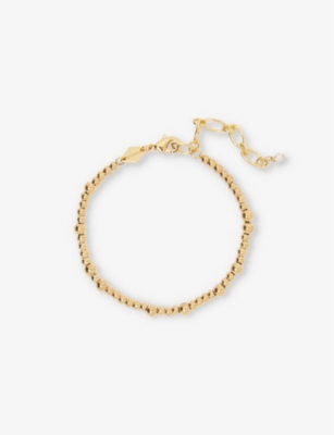 ANNI LU WOMENS SLIM GOLDIE 18CT YELLOW GOLD-PLATED BRASS BRACELET 