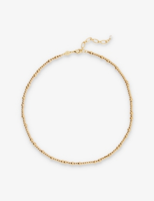 Anni Lu Womens Slim Goldie 18ct Yellow Gold-plated Brass Necklace