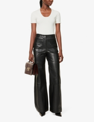 SIMKHAI: Drew scoop-neck knit bodysuit