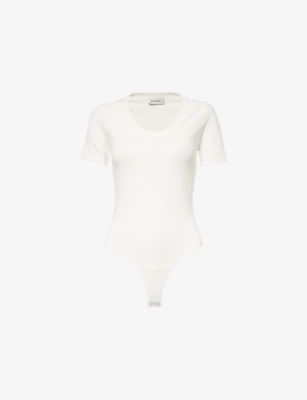 SIMKHAI: Drew scoop-neck knit bodysuit