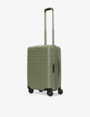 BEIS IN OLIVE CARRY-ON ROLLER 4-WHEEL POLYCARBONATE CABIN SUITCASE 58CM 