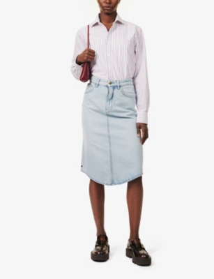 WITH NOTHING UNDERNEATH: Chessie patch-pocket organic-cotton shirt