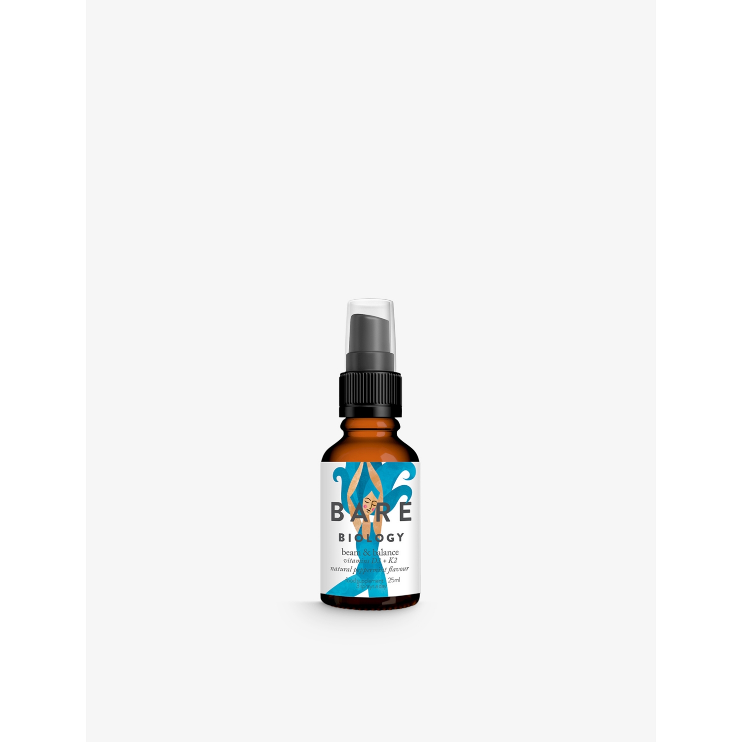 Bare Biology Vitamin D3 with Vitamin K2 Peppermint Flavour Spray 25ml