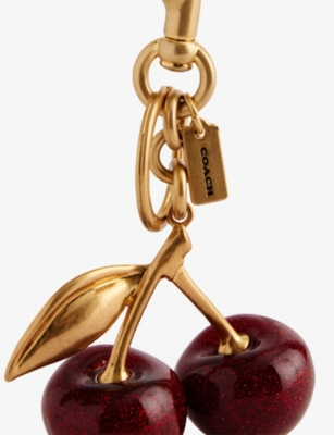 Coach Womens Red Apple Cherry Bag Charm In Red Apple