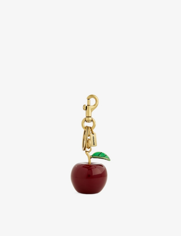 Small Apple Resin and Enamel Bag Charm