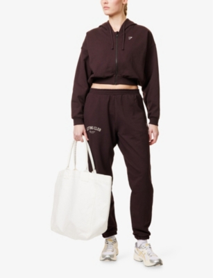 GYMSHARK: Lift Club Brand-Embroidery Cotton-Blend Hoody