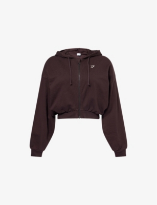 GYMSHARK: Lift Club Brand-Embroidery Cotton-Blend Hoody