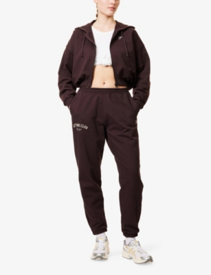 GYMSHARK: Lifting Club Two-Slip-Pockets Straight-Leg High-Rise Cotton-Blend Jogging Bottoms