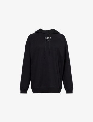 GYMSHARK: Running Graphic Cotton-Jersey Hoody