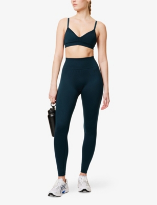 GYMSHARK: Vital Shine Moulded-Cups Stretch-Woven Sports Bra