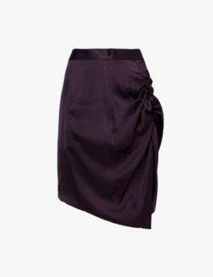 Vivienne Westwood Mini Side Panther Skirt Stripe Jacq. Tailor. Navy-red 42 Women In Navy/red