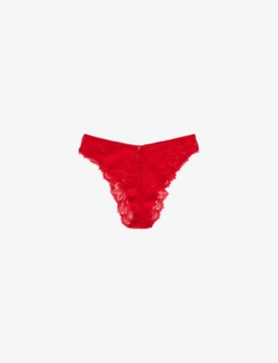 SAVAGE X FENTY: Romantic corded-lace Brazilian briefs
