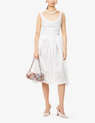 VIVIENNE WESTWOOD: Sunday Sleeveless Cotton-Silk Midi Dress