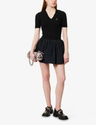 VIVIENNE WESTWOOD: Marina Ribbed Cotton-Knit Polo Shirt