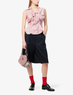 VIVIENNE WESTWOOD: Drunken Pinstripe Silk-Blend Shirt