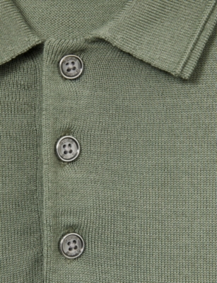 REISS: Manor Short-Sleeve  Knitted Wool Polo Top 9-13 Years