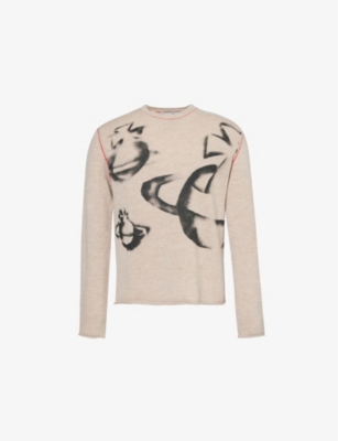 VIVIENNE WESTWOOD: Orbit crewneck wool and cashmere-blend jumper