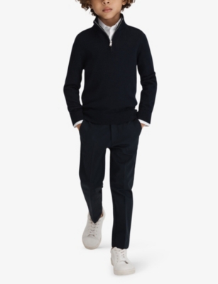 REISS: Remote slim-fit cotton shirt 3-13 years