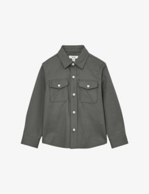 REISS: Whisper Long-Sleeve Stretch-Cotton Overshirt 3-9 Years