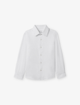 REISS: Remote Slim-Fit Cotton Shirt 3-9 Years