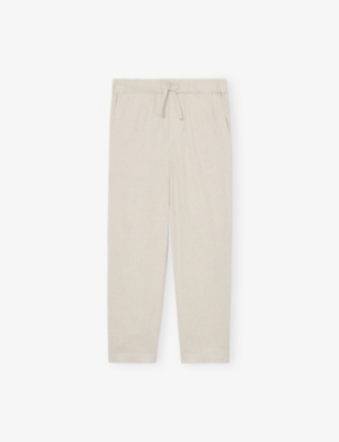 REISS: Andros Straight-Leg Linen-Blend Trousers 3-9 Years