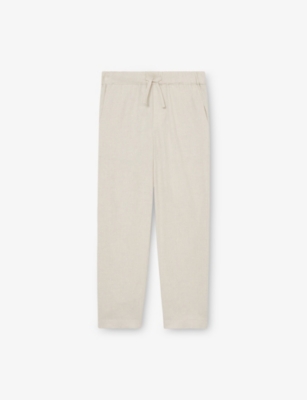 REISS: Andros Straight-Leg Linen-Blend Trousers 9-13 Years