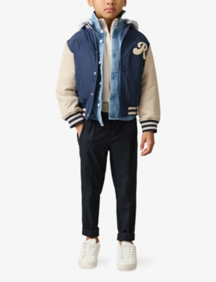 REISS: Fred Logo-Patch Hooded Woven Jacket 9-13 Years